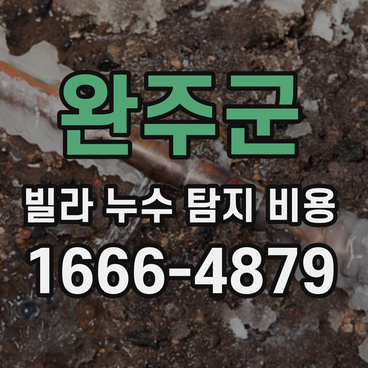 완주군 빌라 누수 탐지 비용