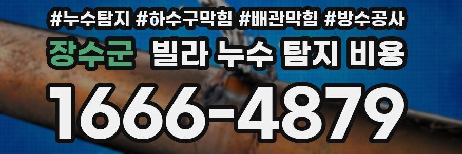 장수군 빌라 누수 탐지 비용