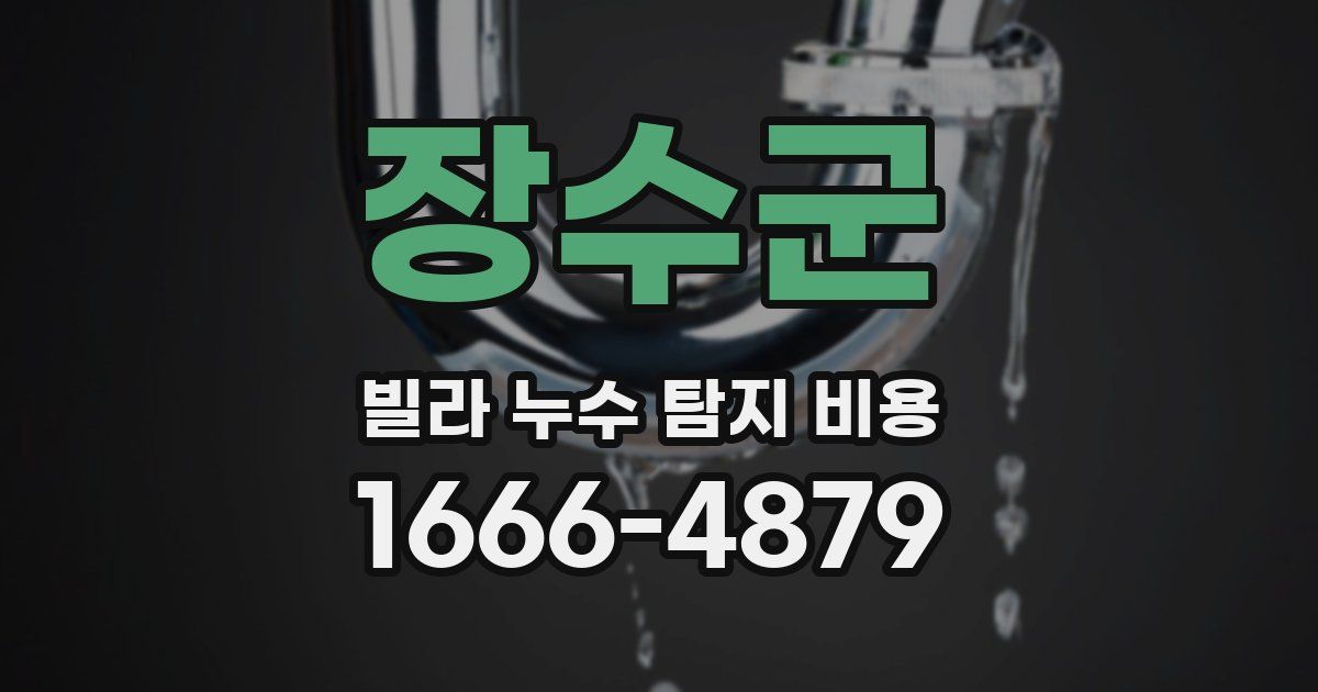 장수군 빌라 누수 탐지 비용
