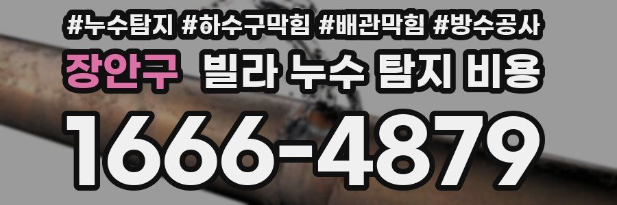 장안구 빌라 누수 탐지 비용