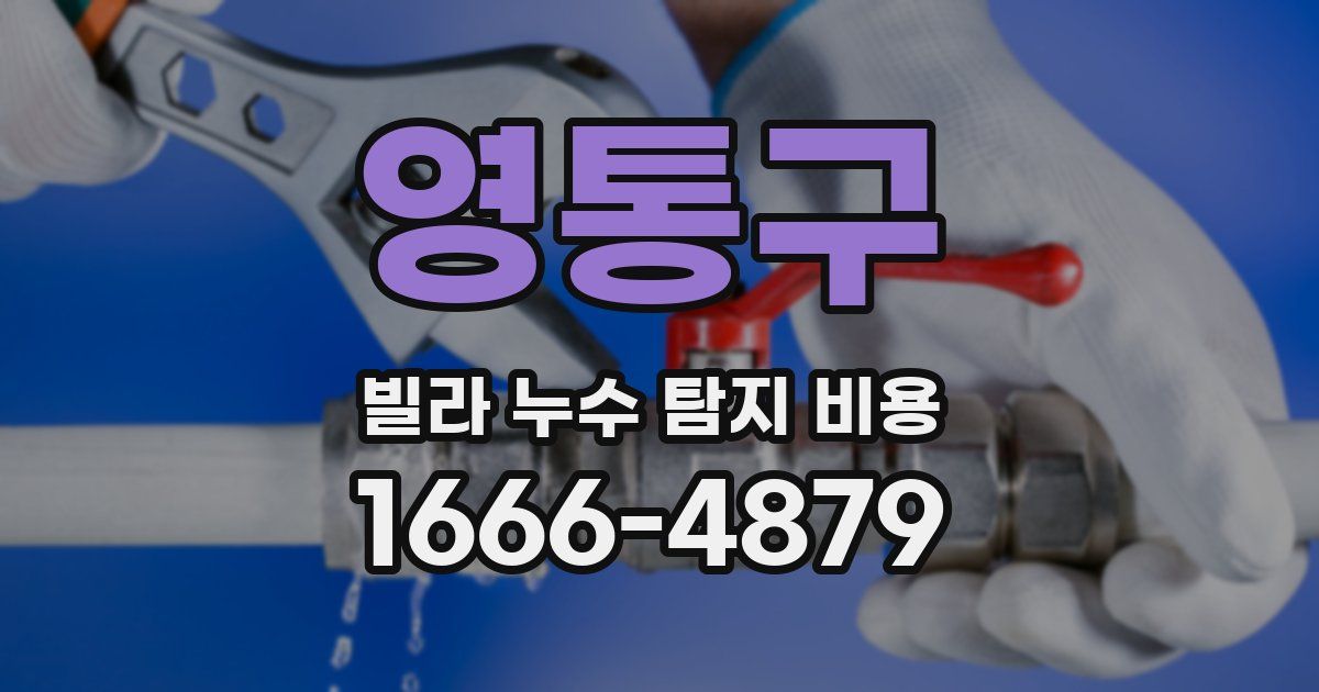 영통구 빌라 누수 탐지 비용