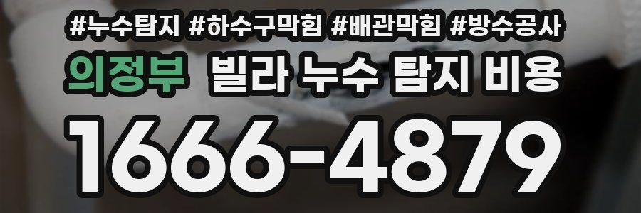 의정부 빌라 누수 탐지 비용