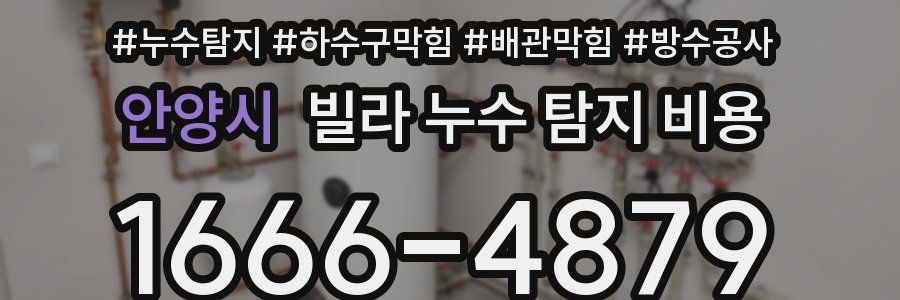안양시 빌라 누수 탐지 비용