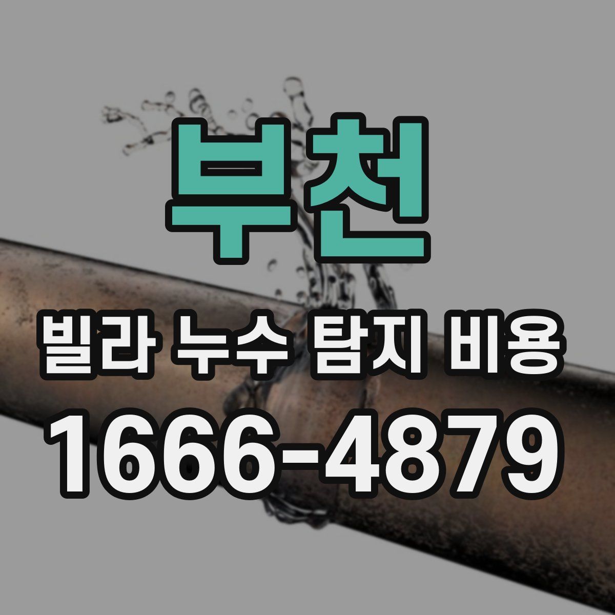부천 빌라 누수 탐지 비용