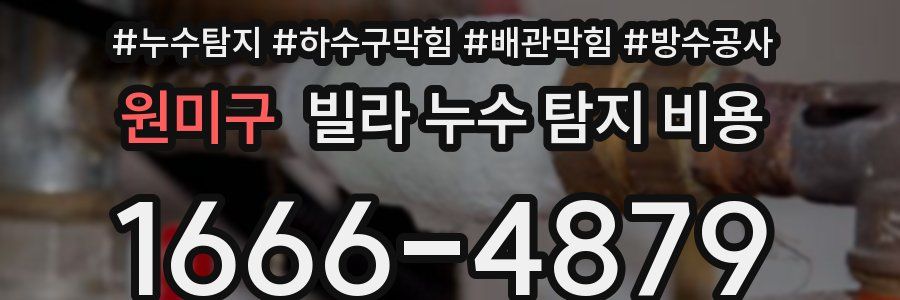 원미구 빌라 누수 탐지 비용