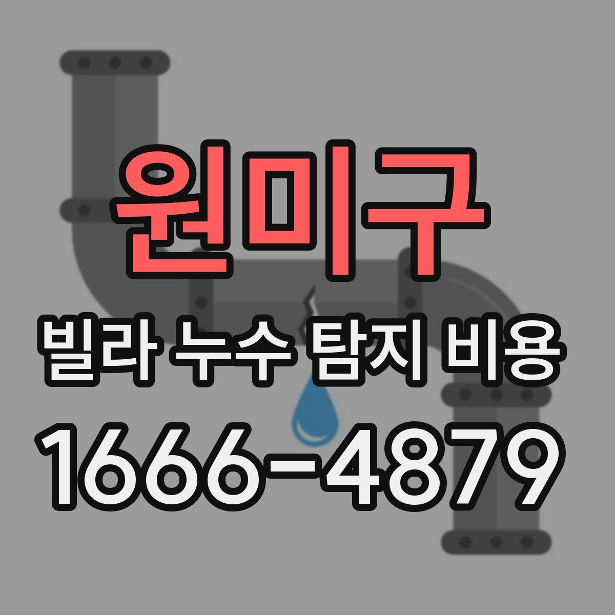 원미구 빌라 누수 탐지 비용