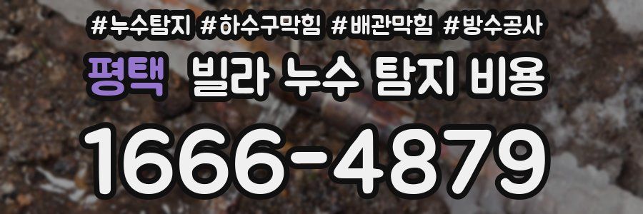 평택 빌라 누수 탐지 비용