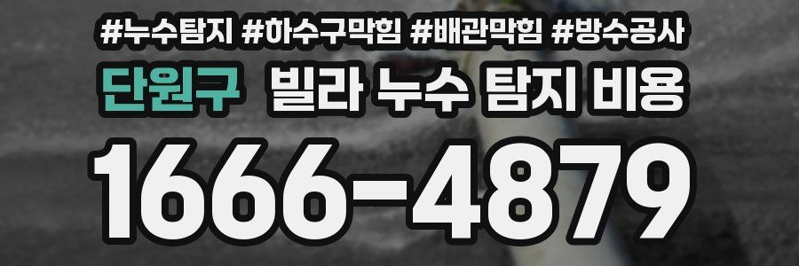단원구 빌라 누수 탐지 비용