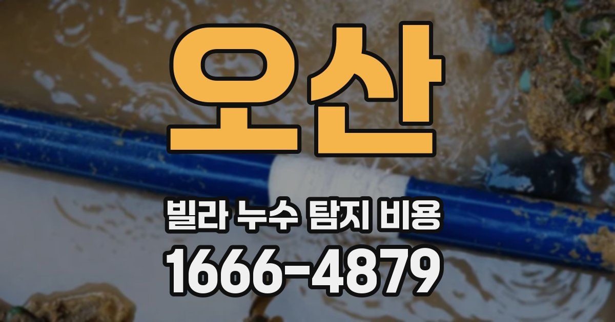 오산 빌라 누수 탐지 비용