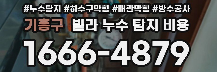 기흥구 빌라 누수 탐지 비용