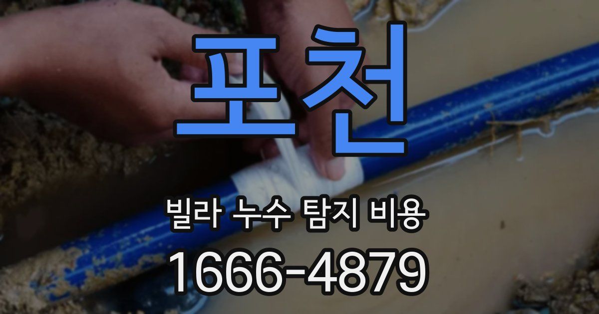 포천 빌라 누수 탐지 비용