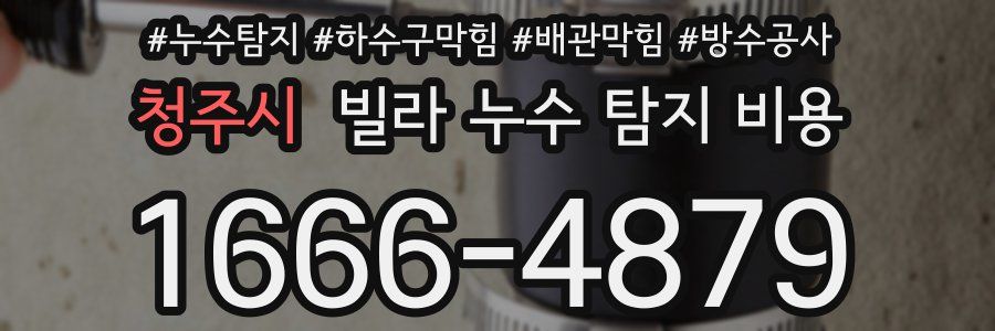 청주시 빌라 누수 탐지 비용