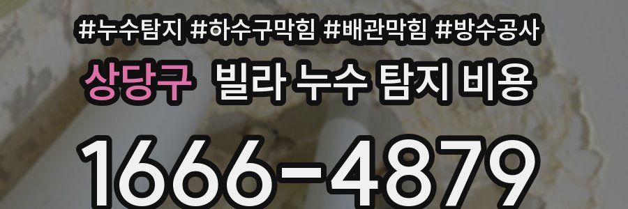 상당구 빌라 누수 탐지 비용