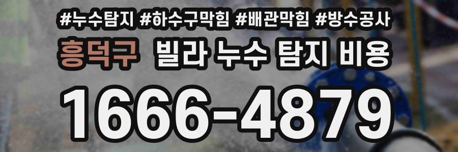 흥덕구 빌라 누수 탐지 비용