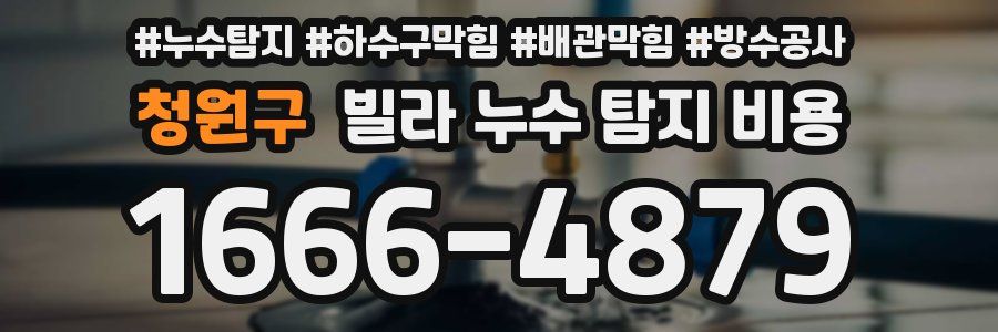 청원구 빌라 누수 탐지 비용