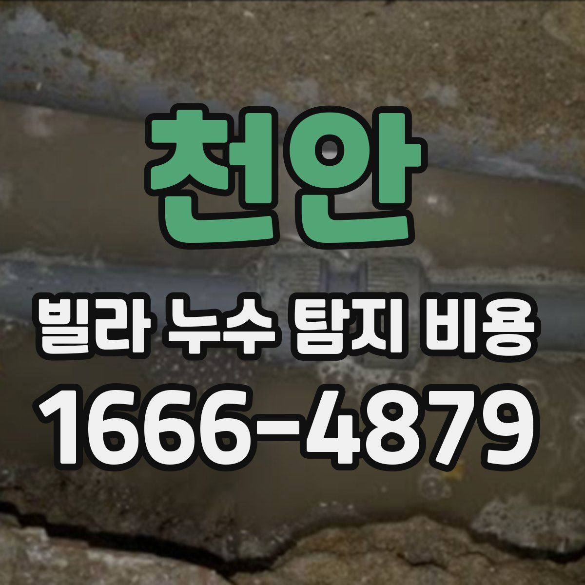 천안 빌라 누수 탐지 비용