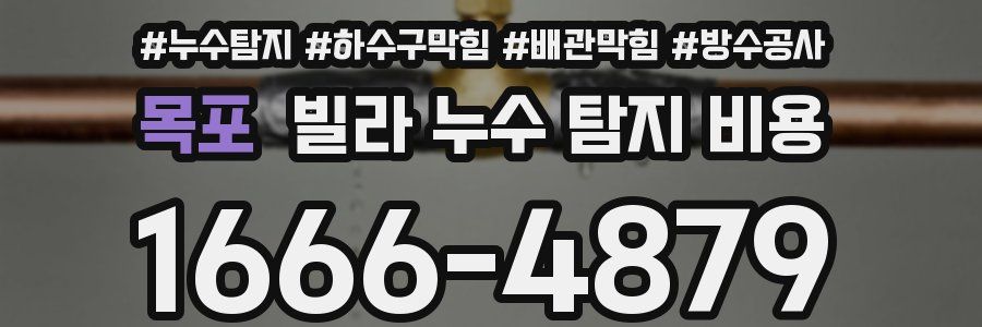 목포 빌라 누수 탐지 비용