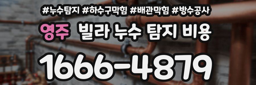 영주 빌라 누수 탐지 비용