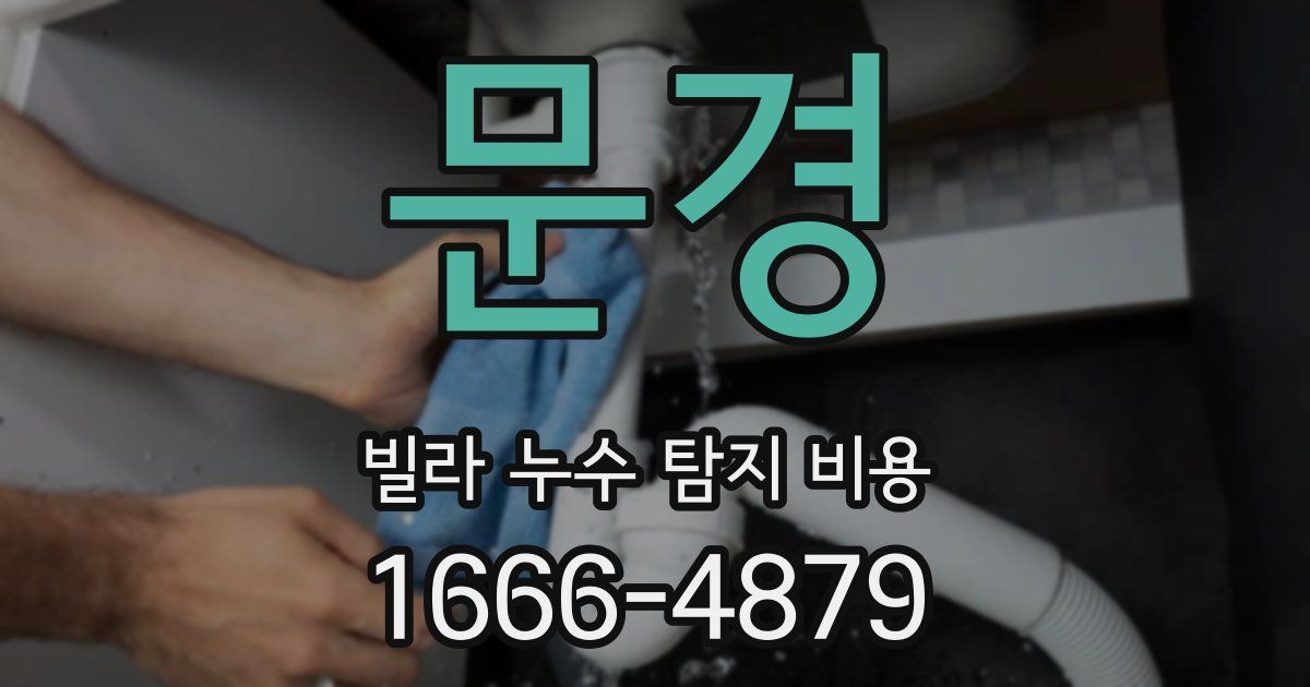 문경 빌라 누수 탐지 비용