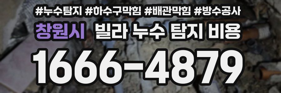 창원시 빌라 누수 탐지 비용