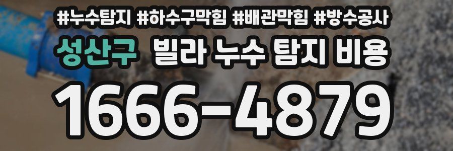 성산구 빌라 누수 탐지 비용