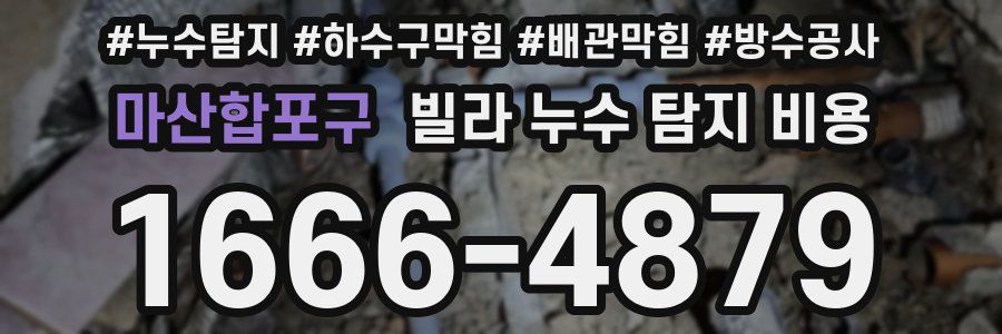 마산합포구 빌라 누수 탐지 비용