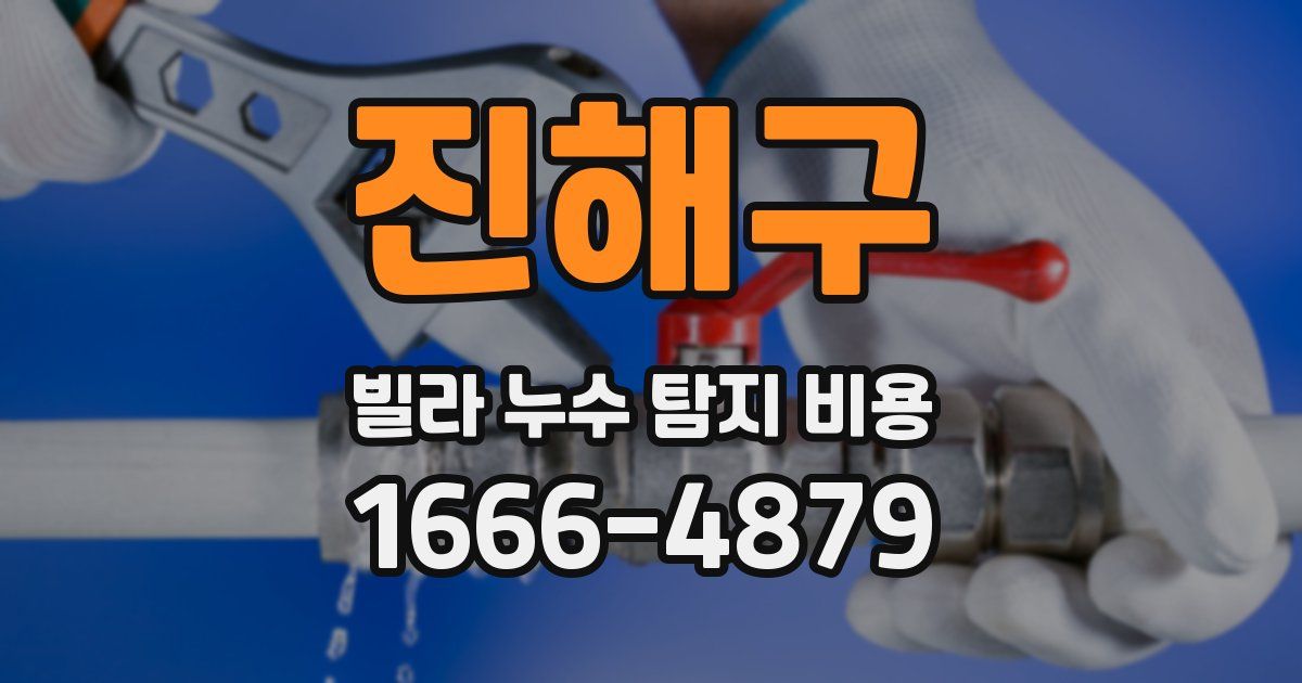 진해구 빌라 누수 탐지 비용