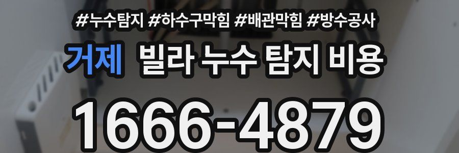 거제 빌라 누수 탐지 비용
