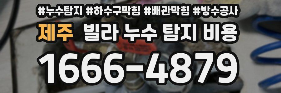 제주 빌라 누수 탐지 비용