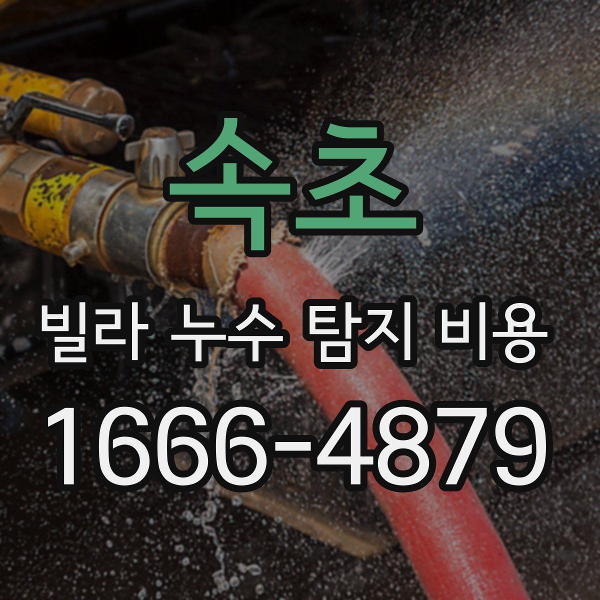속초 빌라 누수 탐지 비용