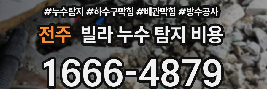 전주 빌라 누수 탐지 비용