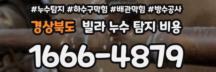 경상북도 빌라 누수 탐지 비용
