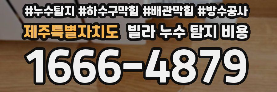 제주특별자치도 빌라 누수 탐지 비용