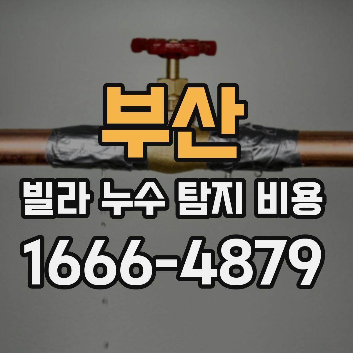 부산 빌라 누수 탐지 비용