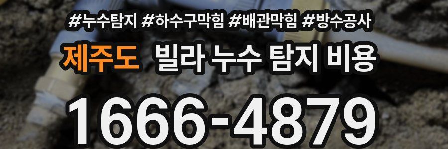 제주도 빌라 누수 탐지 비용