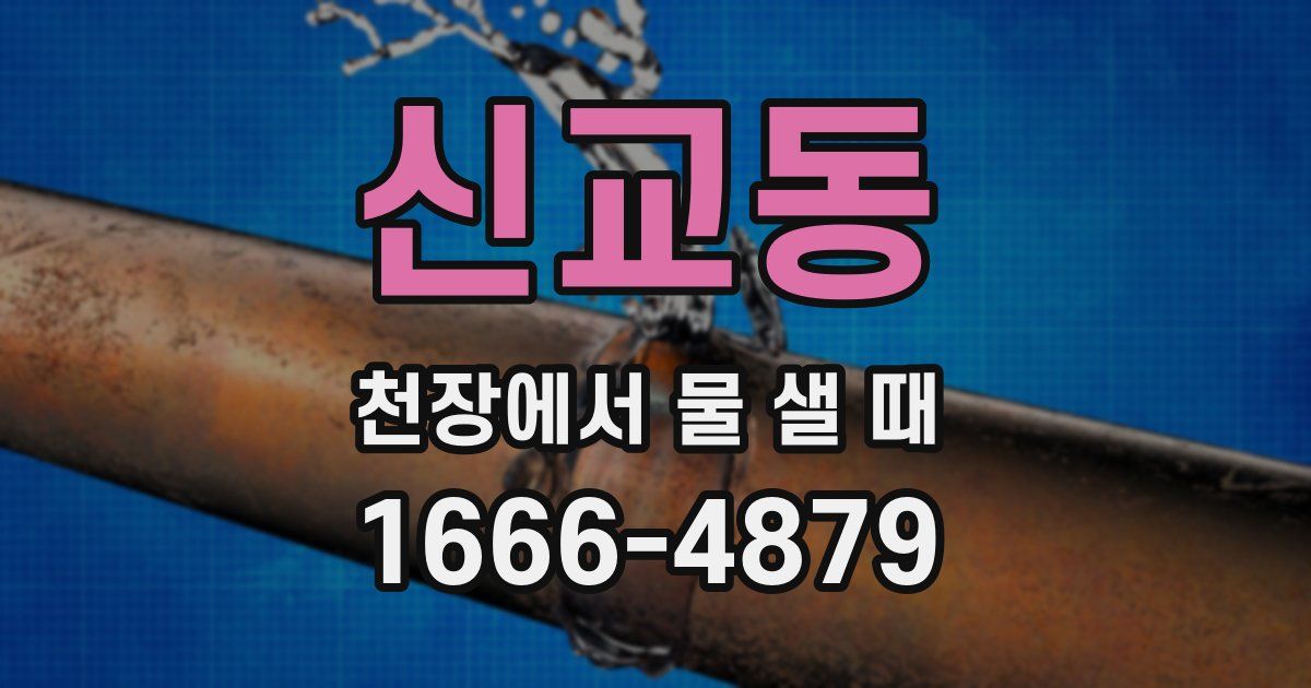 신교동 천장에서 물 샐 때