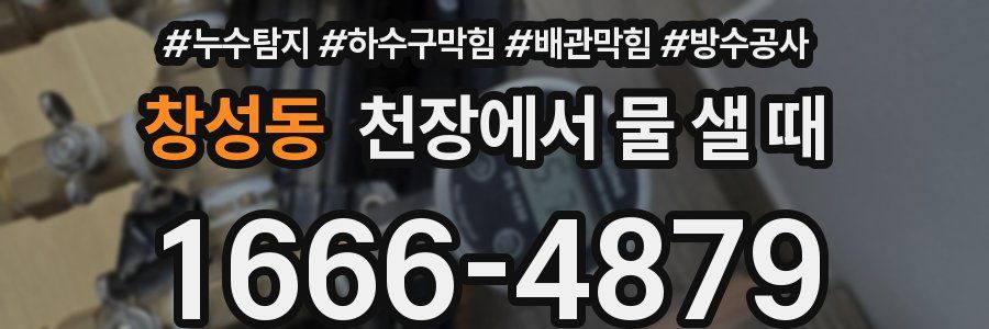 창성동 천장에서 물 샐 때