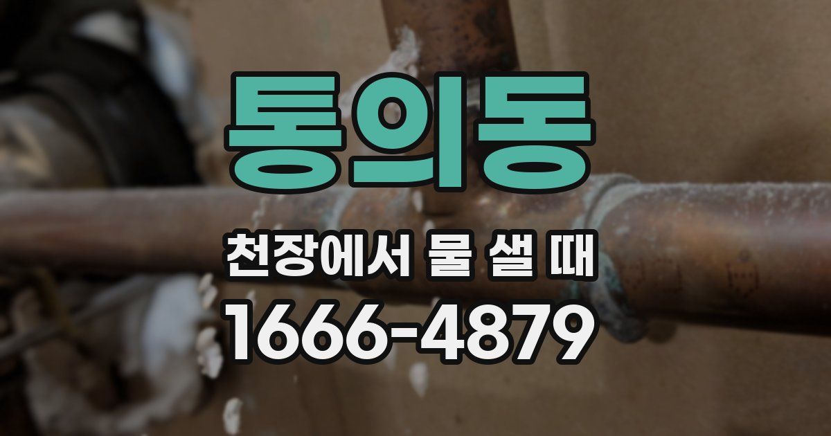 통의동 천장에서 물 샐 때