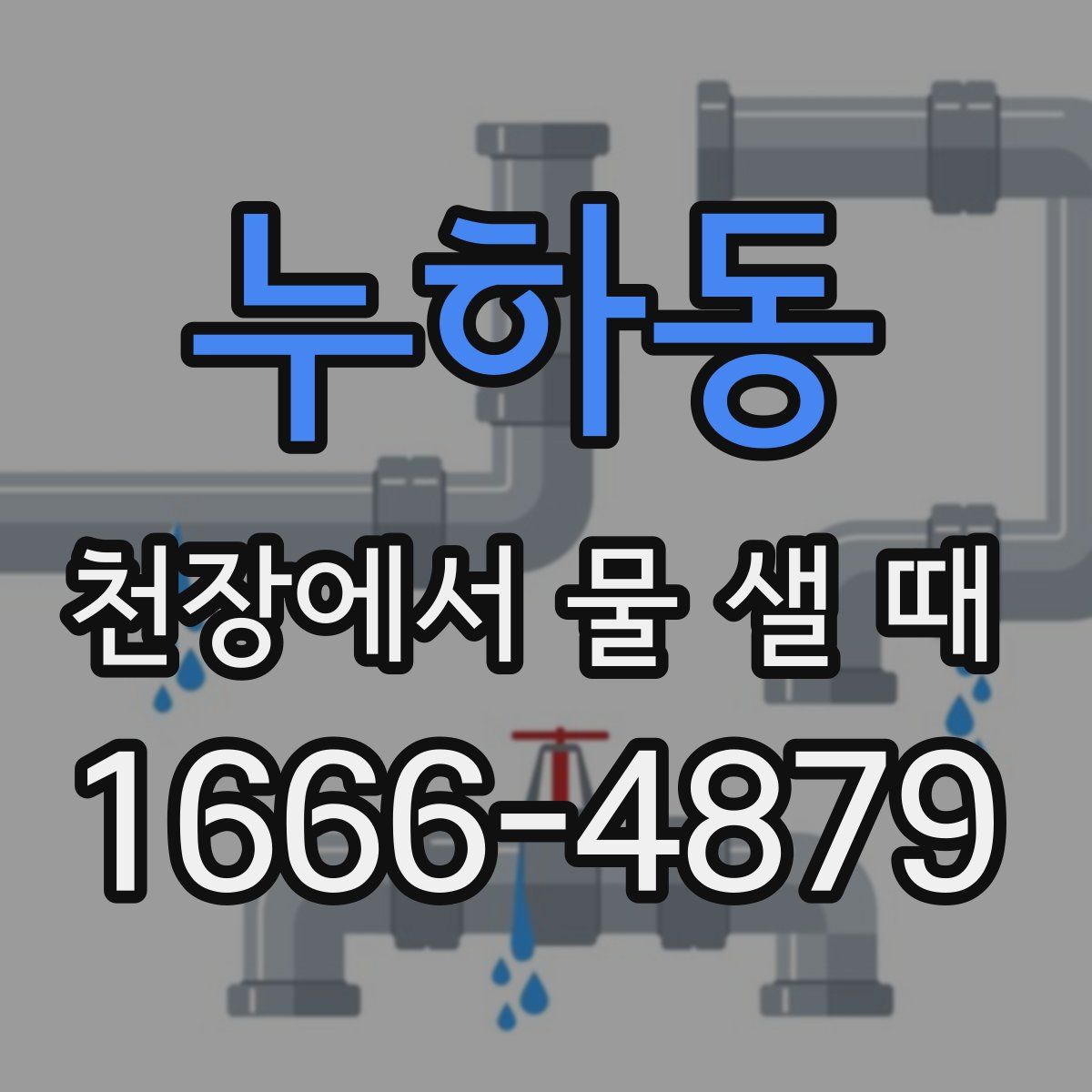 누하동 천장에서 물 샐 때