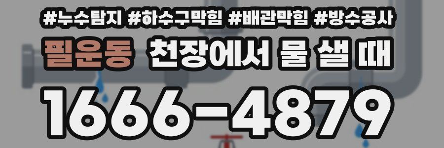 필운동 천장에서 물 샐 때