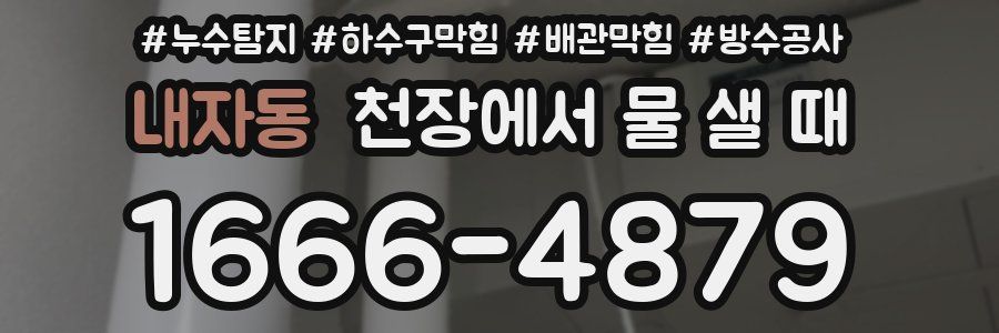 내자동 천장에서 물 샐 때