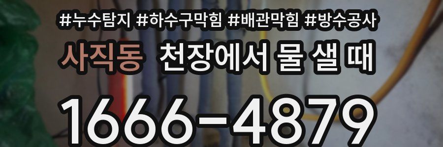 사직동 천장에서 물 샐 때