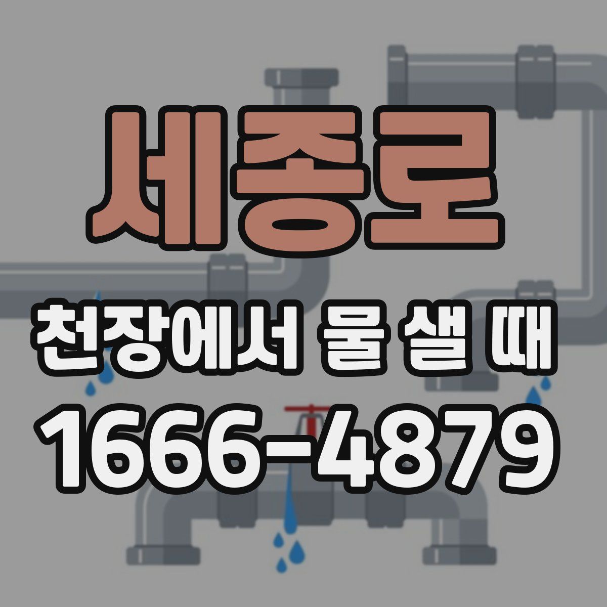 세종로 천장에서 물 샐 때