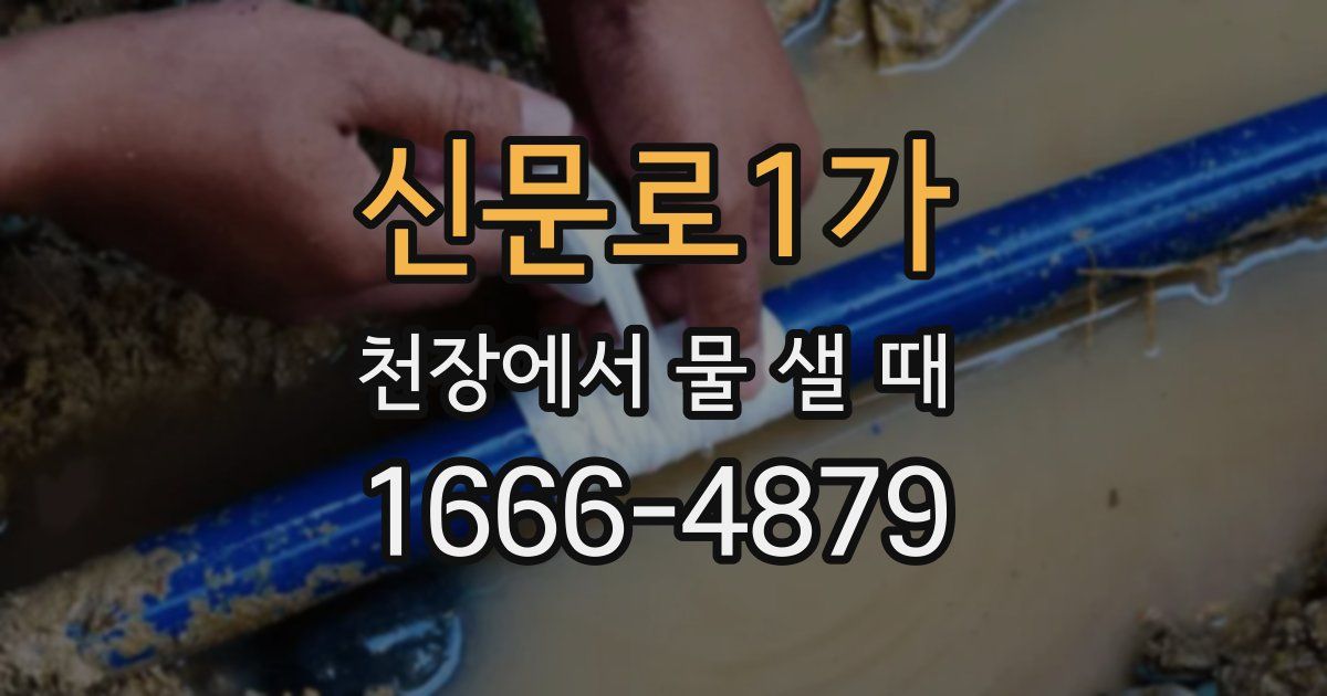 신문로1가 천장에서 물 샐 때