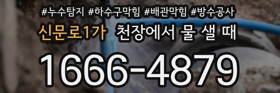 신문로1가 천장에서 물 샐 때