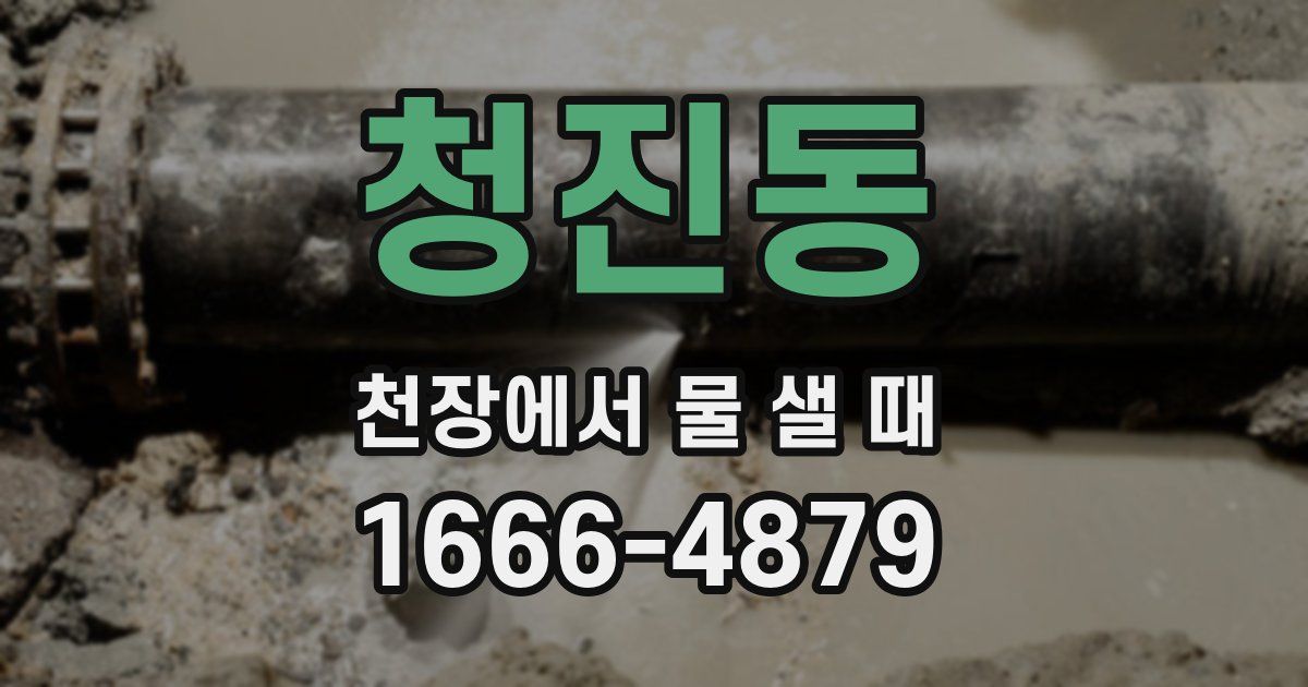 청진동 천장에서 물 샐 때