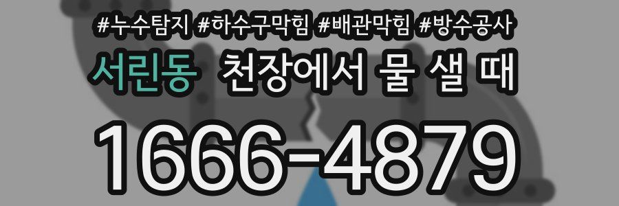 서린동 천장에서 물 샐 때