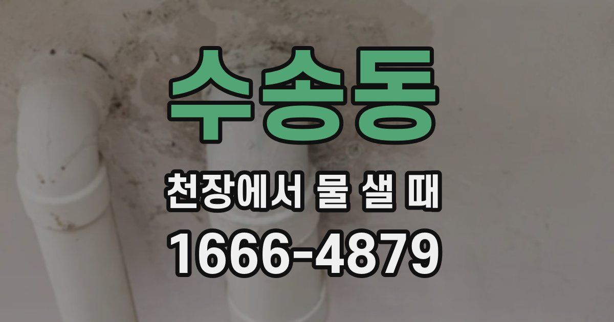 수송동 천장에서 물 샐 때