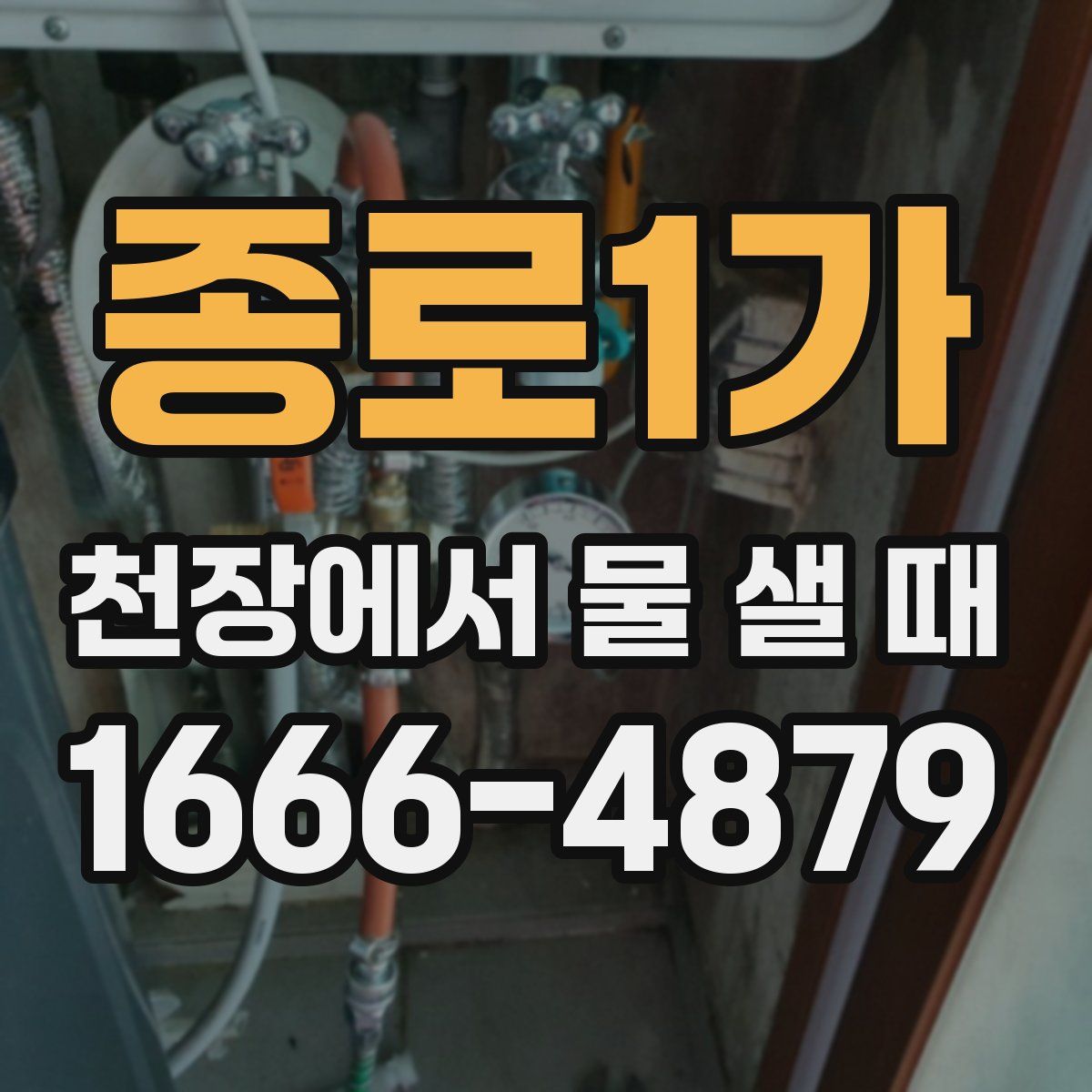 종로1가 천장에서 물 샐 때