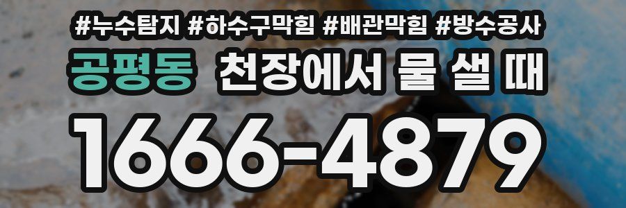공평동 천장에서 물 샐 때